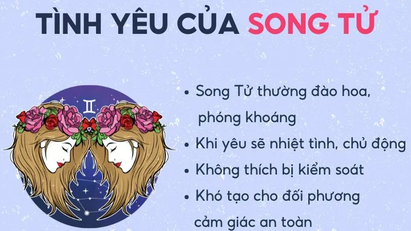 Tính cách khi yêu của Song Tử: sáng tạo và tự do